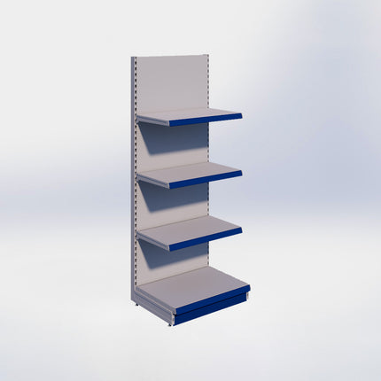 Wandstelling - H215 x B80 x D57 cm - 4 niveaus - Grijs