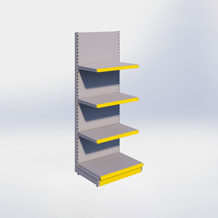 Wandstelling - H215 x B80 x D57 cm - 4 niveaus - Grijs