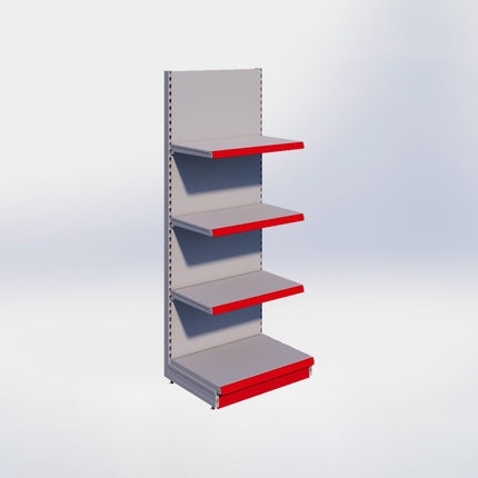 Wandstelling - H215 x B80 x D57 cm - 4 niveaus - Grijs