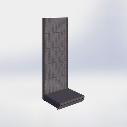 Wandstelling perforatie - H215 x B80 x D67 cm - 1 niveau - Antraciet
