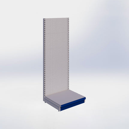 Wandstelling perforatie - H215 x B80 x D67 cm - 1 niveau - Grijs