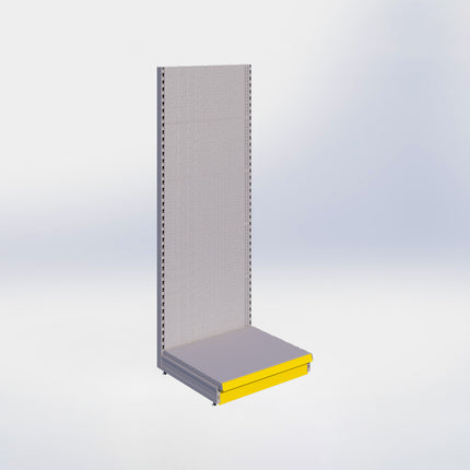 Wandstelling perforatie - H215 x B80 x D67 cm - 1 niveau - Grijs