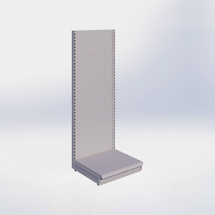 Wandstelling perforatie - H215 x B80 x D67 cm - 1 niveau - Grijs