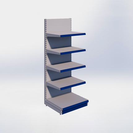 Wandstelling - H215 x B80 x D67 cm - 5 niveaus - Grijs
