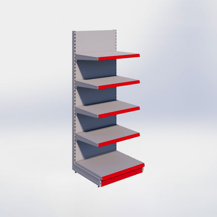 Wandstelling - H215 x B80 x D67 cm - 5 niveaus - Grijs