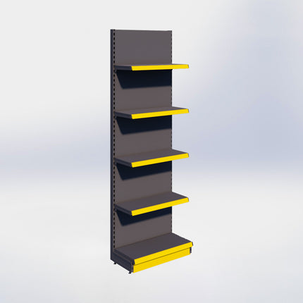 Wandstelling - H250 x B80 x D37 cm - 5 niveaus - Antraciet