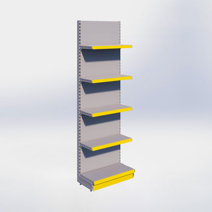 Wandstelling - H250 x B80 x D37 cm - 5 niveaus - Grijs