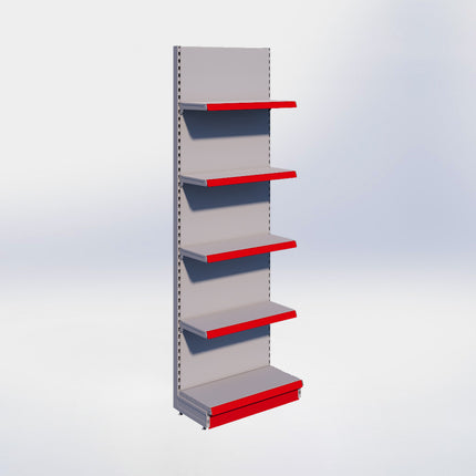 Wandstelling - H250 x B80 x D37 cm - 5 niveaus - Grijs