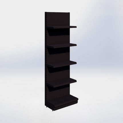 Wandstelling - H250 x B80 x D37 cm - 5 niveaus - Zwart