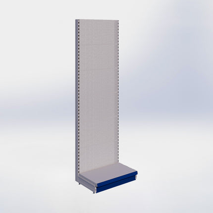 Wandstelling perforatie - H250 x B80 x D47 cm - 1 niveau - Grijs