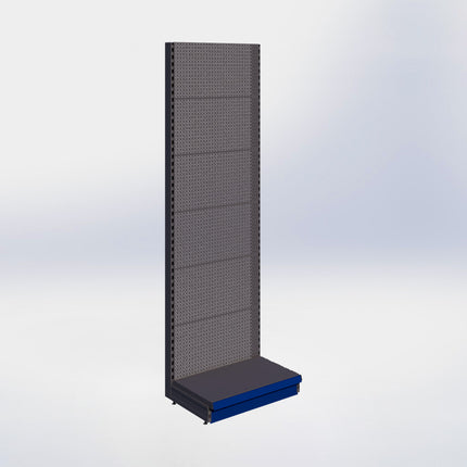 Wandstelling perforatie - H250 x B80 x D47 cm - 1 niveau - Antraciet