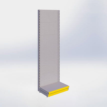 Wandstelling perforatie - H250 x B80 x D47 cm - 1 niveau - Grijs