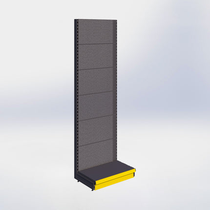 Wandstelling perforatie - H250 x B80 x D47 cm - 1 niveau - Antraciet