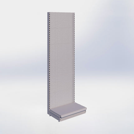 Wandstelling perforatie - H250 x B80 x D47 cm - 1 niveau - Grijs