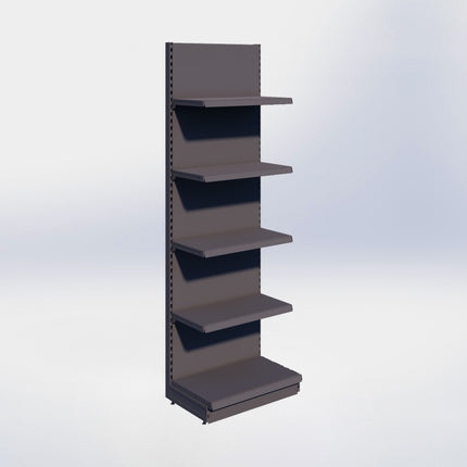 Wandstelling - H250 x B80 x D47 cm - 5 niveaus - Antraciet