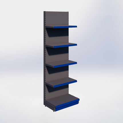 Wandstelling - H250 x B80 x D47 cm - 5 niveaus - Antraciet