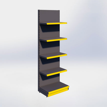Wandstelling - H250 x B80 x D47 cm - 5 niveaus - Antraciet