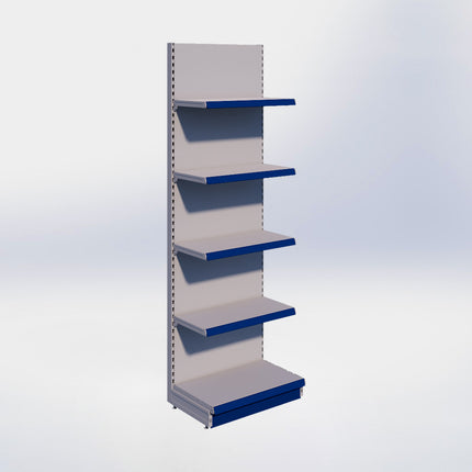 Wandstelling - H250 x B80 x D47 cm - 5 niveaus - Grijs