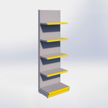 Wandstelling - H250 x B80 x D47 cm - 5 niveaus - Grijs
