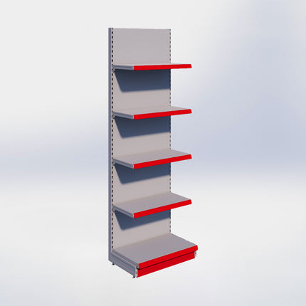 Wandstelling - H250 x B80 x D47 cm - 5 niveaus - Grijs