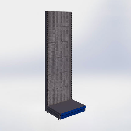 Wandstelling perforatie - H250 x B80 x D57 cm - 1 niveau - Antraciet