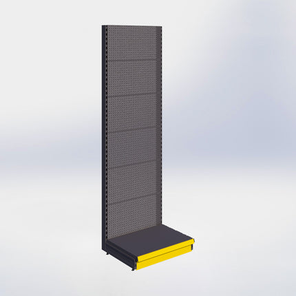 Wandstelling perforatie - H250 x B80 x D57 cm - 1 niveau - Antraciet