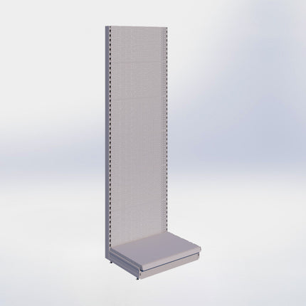 Wandstelling perforatie - H250 x B80 x D57 cm - 1 niveau - Grijs