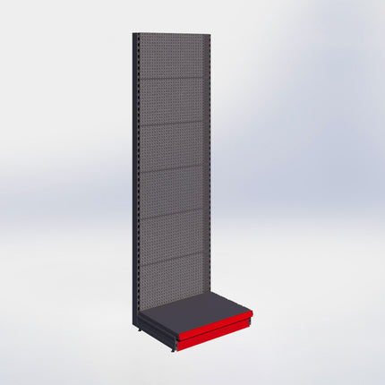 Wandstelling perforatie - H250 x B80 x D57 cm - 1 niveau - Antraciet