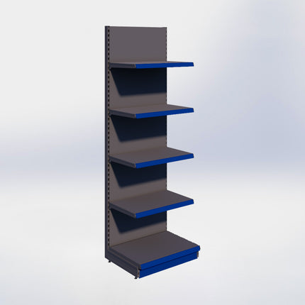 Wandstelling - H250 x B80 x D57 cm - 5 niveaus - Antraciet