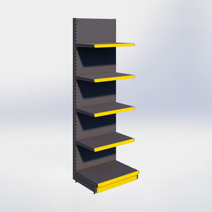 Wandstelling - H250 x B80 x D57 cm - 5 niveaus - Antraciet