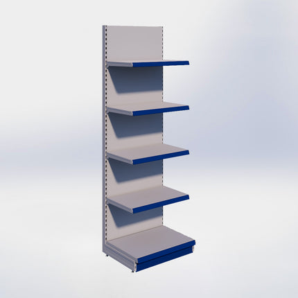 Wandstelling - H250 x B80 x D57 cm - 5 niveaus - Grijs