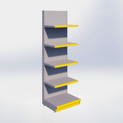 Wandstelling - H250 x B80 x D57 cm - 5 niveaus - Grijs