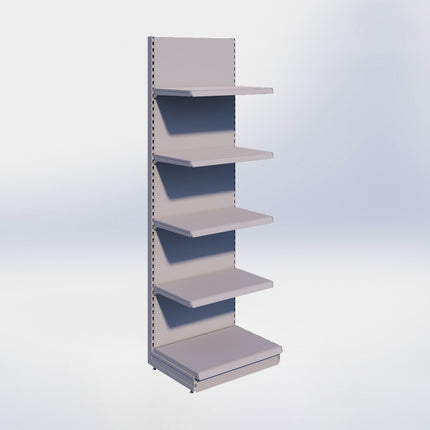Wandstelling - H250 x B80 x D57 cm - 5 niveaus - Grijs