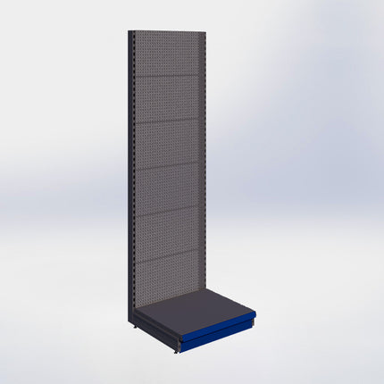 Wandstelling perforatie - H250 x B80 x D67 cm - 1 niveau - Antraciet