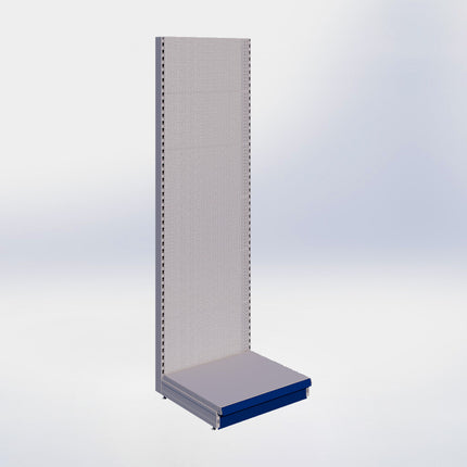 Wandstelling perforatie - H250 x B80 x D67 cm - 1 niveau - Grijs