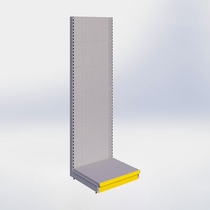 Wandstelling perforatie - H250 x B80 x D67 cm - 1 niveau - Grijs