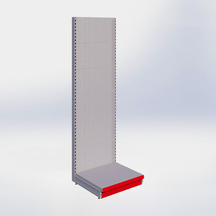Wandstelling perforatie - H250 x B80 x D67 cm - 1 niveau - Grijs