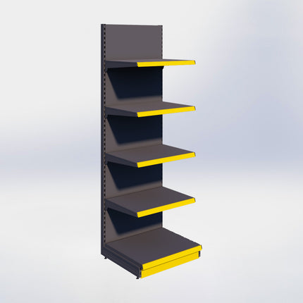 Wandstelling - H250 x B80 x D67 cm - 5 niveaus - Antraciet