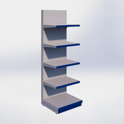 Wandstelling - H250 x B80 x D67 cm - 5 niveaus - Grijs