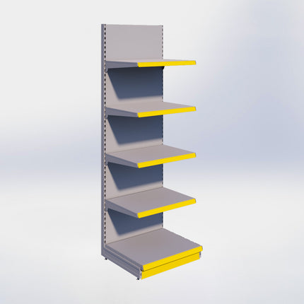 Wandstelling - H250 x B80 x D67 cm - 5 niveaus - Grijs