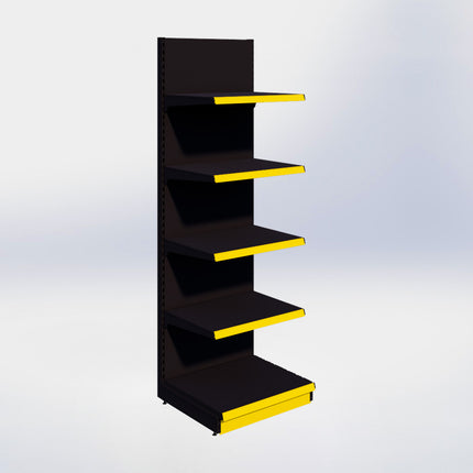 Wandstelling - H250 x B80 x D67 cm - 5 niveaus - Zwart