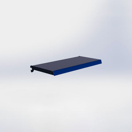 Legplank - L80 x D37 cm - met dragers en prijsetiket - Antraciet