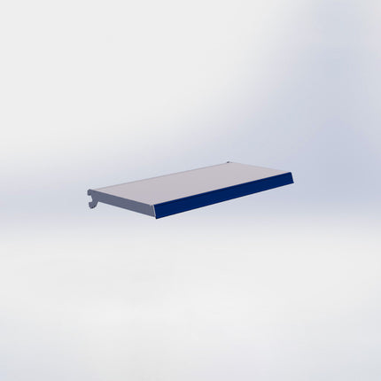 Legplank - L80 x D37 cm - met dragers en prijsetiket - Grijs