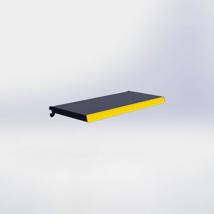 Legplank - L80 x D37 cm - met dragers en prijsetiket - Antraciet