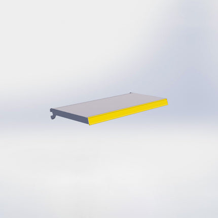 Legplank - L80 x D37 cm - met dragers en prijsetiket - Grijs