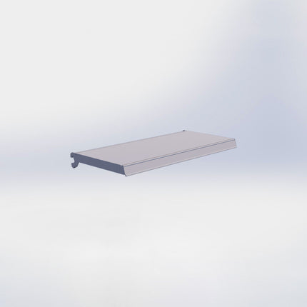 Legplank - L80 x D37 cm - met dragers en prijsetiket - Grijs