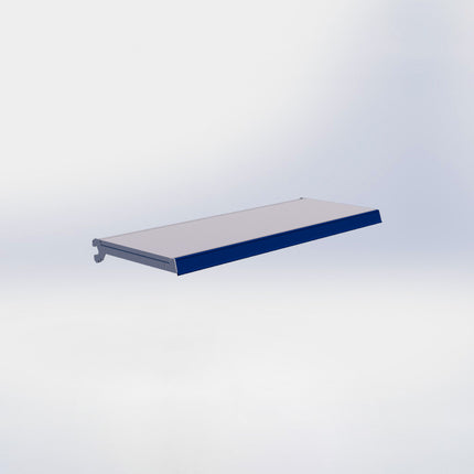 Legplank - L100 x D37 cm - met dragers en prijsetiket - Grijs