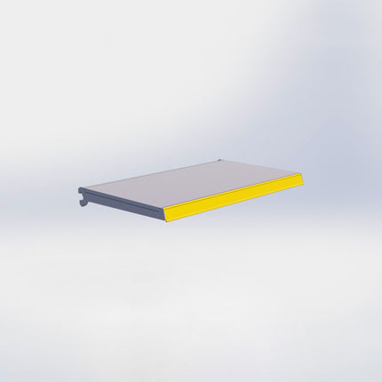 Legplank - L80 x D47 cm - met dragers en prijsetiket - Grijs