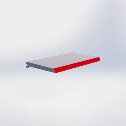 Legplank - L80 x D47 cm - met dragers en prijsetiket - Grijs