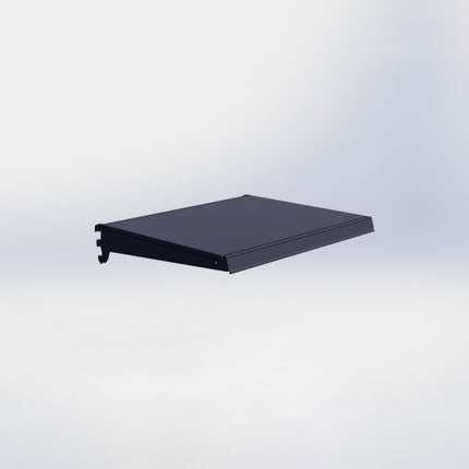 Legplank - L66,5 x D57 cm - met dragers en prijsetiket - Antraciet